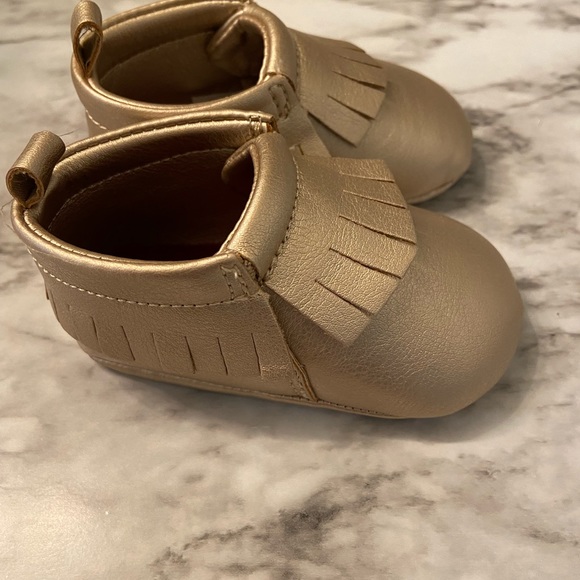 Cat & Jack Other - 3 for $10! 0-3 month baby gold moccasins